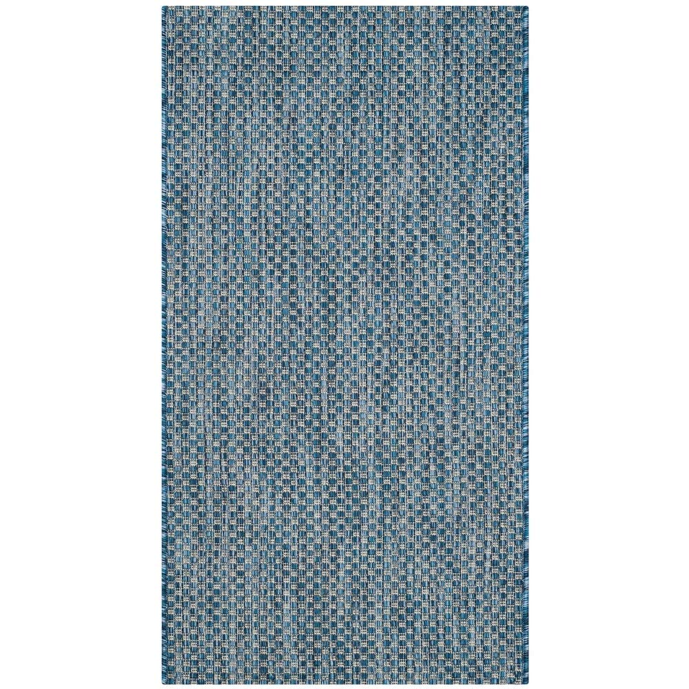 Safavieh Courtyard Collection 2' X 3'7' Navy/Grey Cy8521 Indoor/ Outdoor-Waterproof Easy-Cleaning Patio Backyard Mudroom Accent